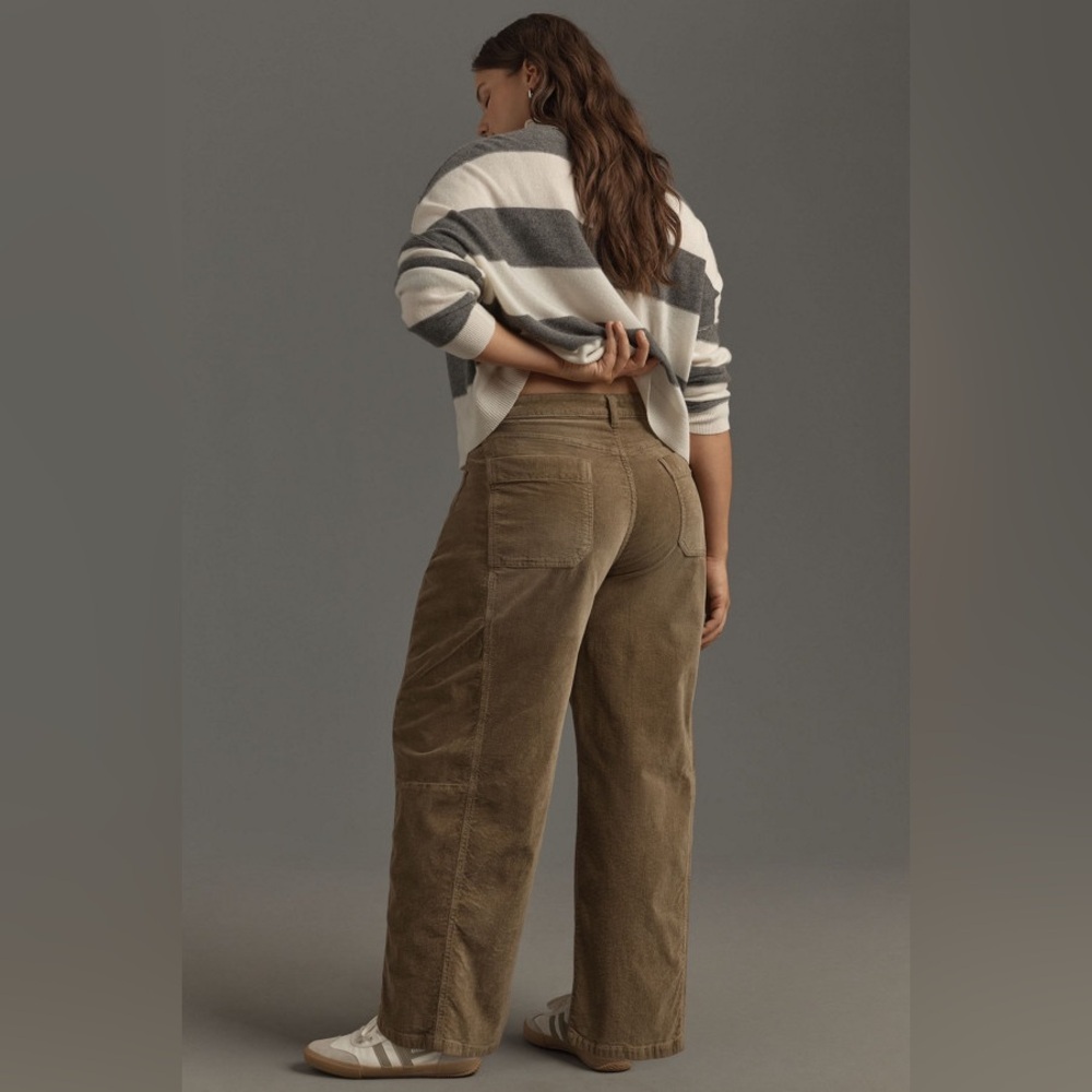NWT Size 18W - Pilcro The Kenna Heritage barrel jeans Corduroy MOSS (US$ 148) - Picture 3 of 16